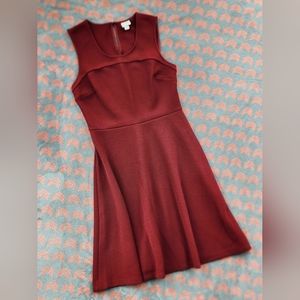 Merona Dark Red A-Line Dress Size Small
